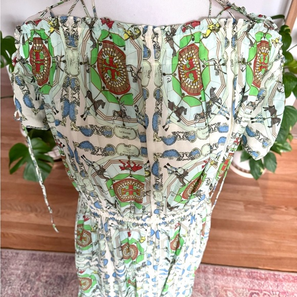 Tory Burch Carousel Silk Off The Shoulder Dress - Picture 8 of 12